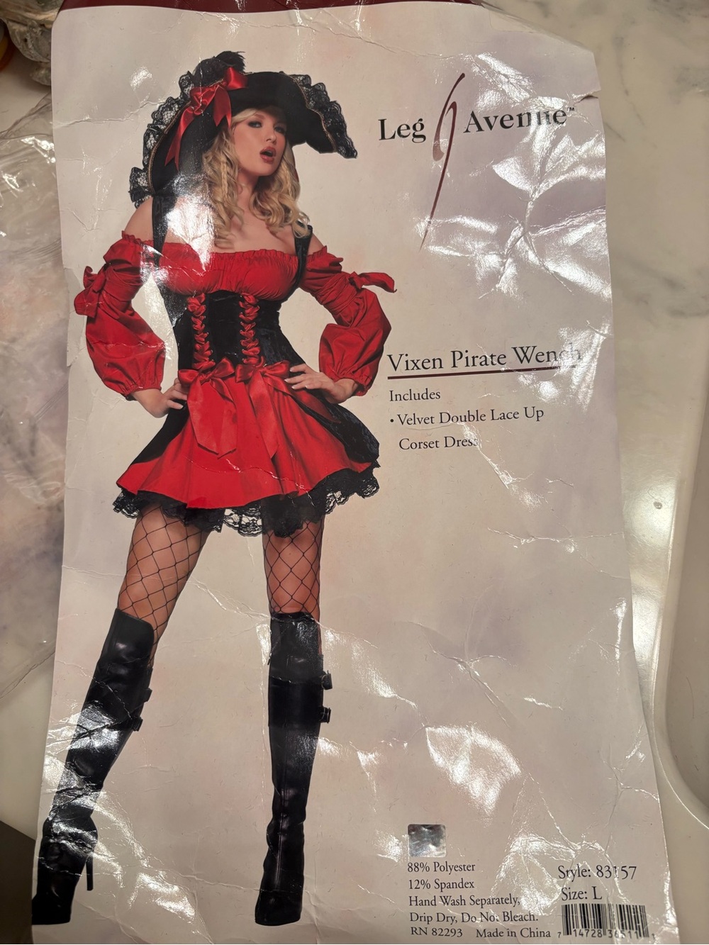 Leg Avenue Red & Black Vixen Pirate Costume